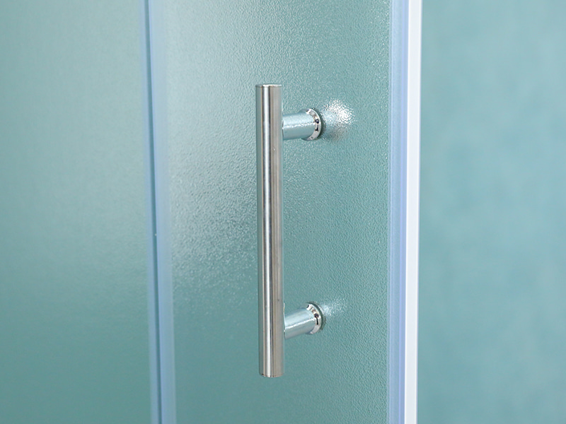 SD-3 Satu Tetap Satu Skrin Pancuran Gelongsor, Kaca Terbaja Matt, Profil Aluminium Chrome, Pemegang Dua Lubang SD-3 Satu Tetap Satu Skrin Pancuran Gelongsor, Kaca Terbaja Matt, Profil Aluminium Chrome, Pemegang Dua Lubang