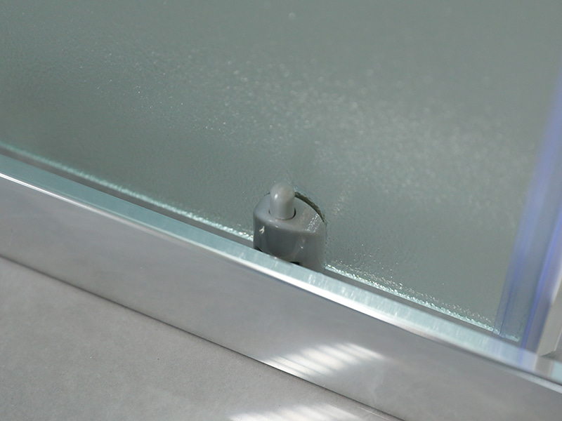 SD-3 Satu Tetap Satu Skrin Pancuran Gelongsor, Kaca Terbaja Matt, Profil Aluminium Chrome, Pemegang Dua Lubang SD-3 Satu Tetap Satu Skrin Pancuran Gelongsor, Kaca Terbaja Matt, Profil Aluminium Chrome, Pemegang Dua Lubang