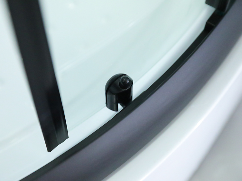 Penutupan Pancuran Mandian Kaca Terbaja SE Bingkai Aluminium Hitam Penutupan Pancuran Mandian Kaca Terbaja SE Bingkai Aluminium Hitam