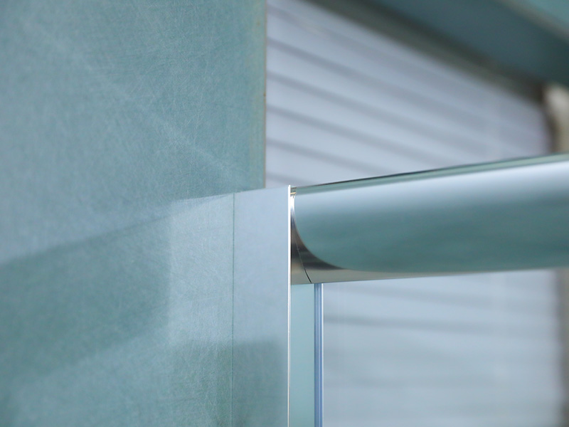 RE Chrome Bingkai Aluminium Kaca Terbaja Penutup Pancuran Mandi Gelongsor Persegi Dengan Dulang RE Chrome Bingkai Aluminium Kaca Terbaja Penutup Pancuran Mandi Gelongsor Persegi Dengan Dulang