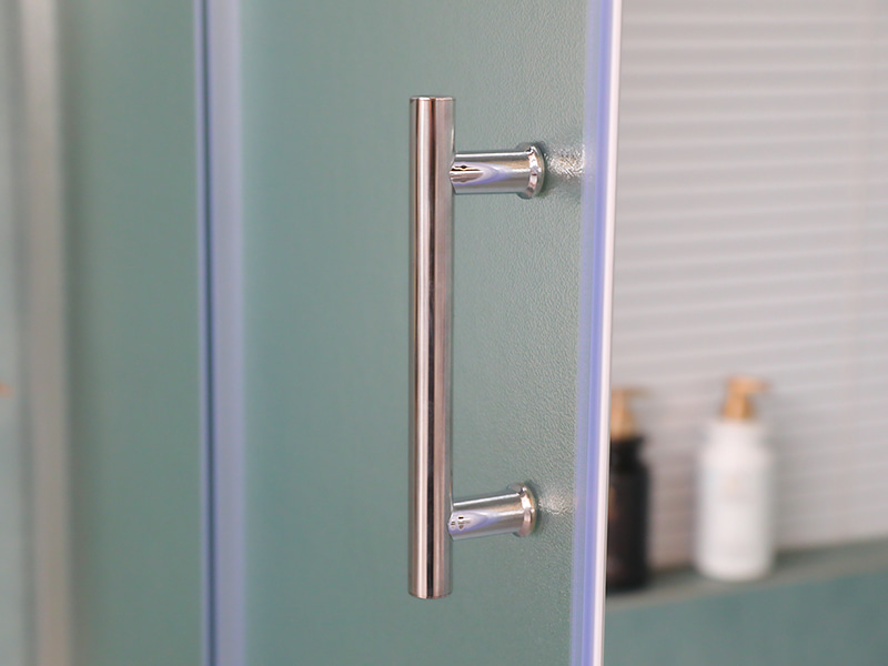 Kandang Pancuran Mandi Gelongsor RE, Kaca Terbaja Matt, Profil Aluminium Chrome, Pemegang Dua Lubang, Dengan Dulang Kandang Pancuran Mandi Gelongsor RE, Kaca Terbaja Matt, Profil Aluminium Chrome, Pemegang Dua Lubang, Dengan Dulang