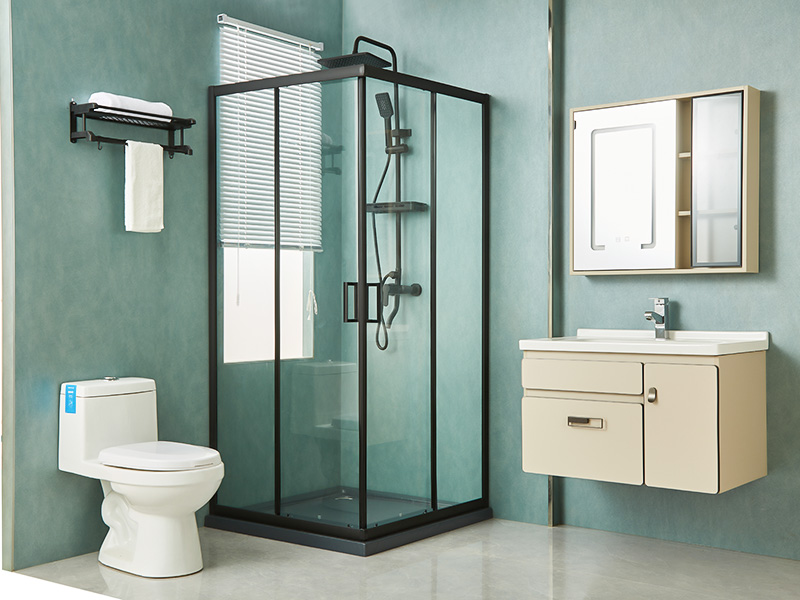 Kandang Pancuran Mandi Gelongsor SQ, Kaca Terbaja Jelas, Profil Aluminium Hitam, Pemegang Dua Lubang, Dengan Dulang Kandang Pancuran Mandi Gelongsor SQ, Kaca Terbaja Jelas, Profil Aluminium Hitam, Pemegang Dua Lubang, Dengan Dulang