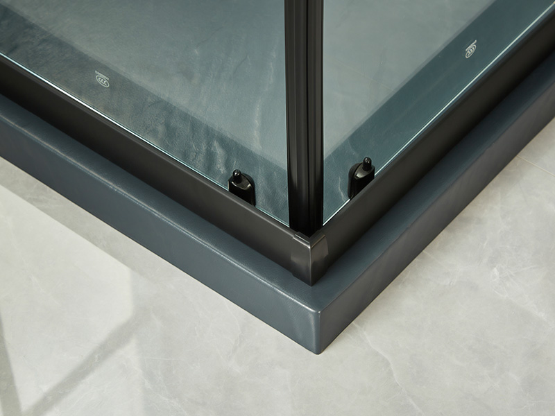 Kandang Pancuran Mandi Gelongsor SQ, Kaca Terbaja Jelas, Profil Aluminium Hitam, Pemegang Dua Lubang, Dengan Dulang Kandang Pancuran Mandi Gelongsor SQ, Kaca Terbaja Jelas, Profil Aluminium Hitam, Pemegang Dua Lubang, Dengan Dulang