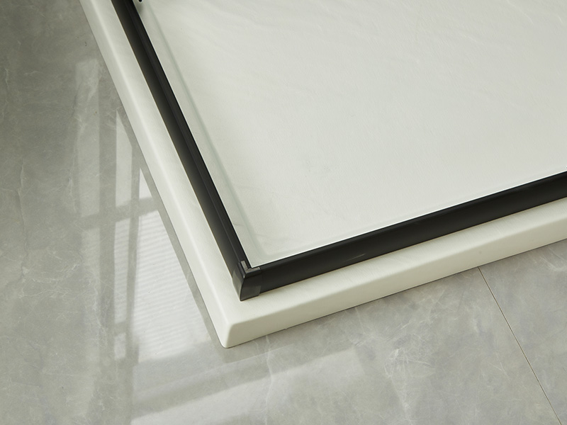 Kandang Pancuran Mandi Gelongsor SQ, Kaca Terbaja Jelas, Profil Aluminium Hitam, Pemegang Dua Lubang, Dengan Dulang Kandang Pancuran Mandi Gelongsor SQ, Kaca Terbaja Jelas, Profil Aluminium Hitam, Pemegang Dua Lubang, Dengan Dulang