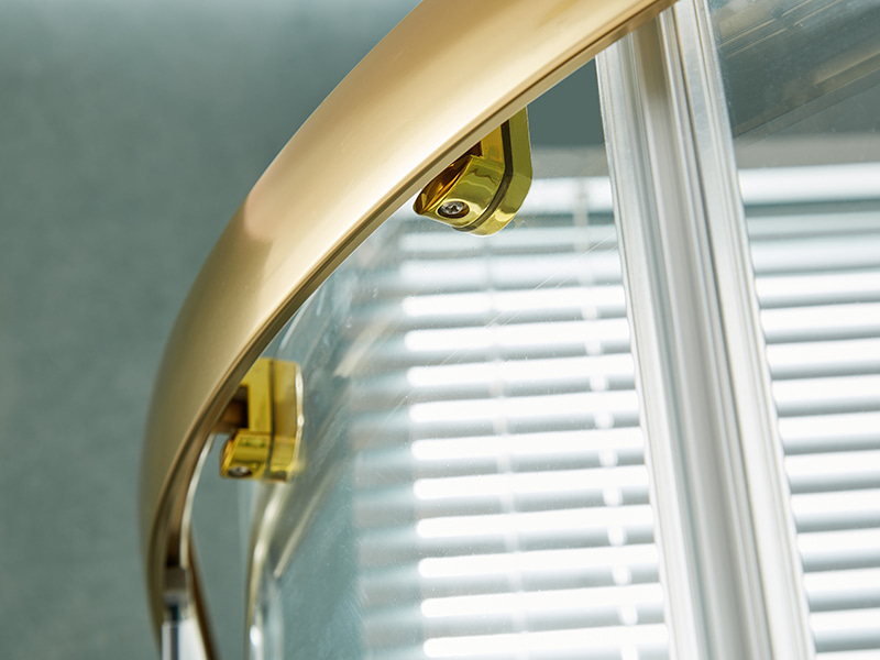 Penutupan Pancuran Mandi Gelongsor SE, Kaca Terbaja Jelas, Profil Aluminium Emas, Pemegang Dua Lubang, Tanpa Dulang Penutupan Pancuran Mandi Gelongsor SE, Kaca Terbaja Jelas, Profil Aluminium Emas, Pemegang Dua Lubang, Tanpa Dulang