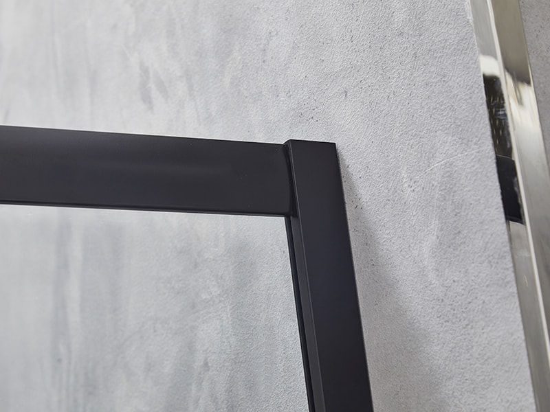 Penutup Pancuran Mandi Gelongsor SE, Kaca Terbaja Jelas, Profil Aluminium Hitam, Pemegang Dua Lubang, Tanpa Dulang Penutup Pancuran Mandi Gelongsor SE, Kaca Terbaja Jelas, Profil Aluminium Hitam, Pemegang Dua Lubang, Tanpa Dulang