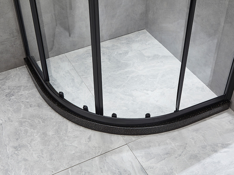 Penutup Pancuran Mandi Gelongsor SE, Kaca Terbaja Jelas, Profil Aluminium Hitam, Pemegang Dua Lubang, Tanpa Dulang Penutup Pancuran Mandi Gelongsor SE, Kaca Terbaja Jelas, Profil Aluminium Hitam, Pemegang Dua Lubang, Tanpa Dulang