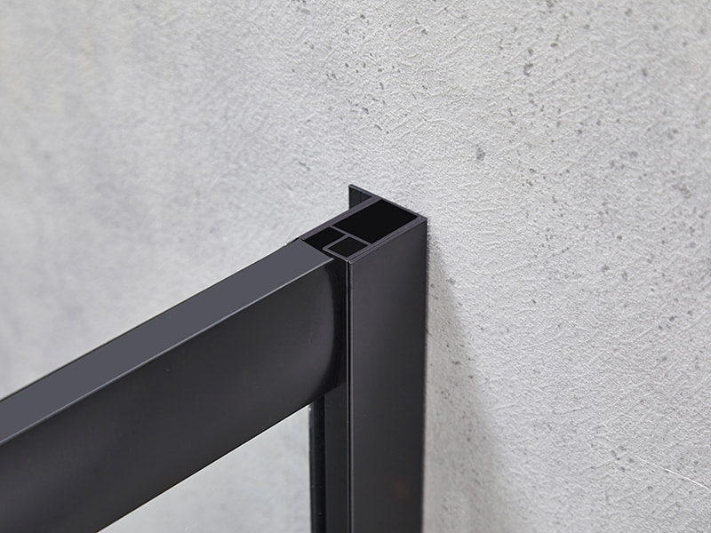 Penutup Pancuran Mandi Gelongsor SE, Kaca Terbaja Jelas, Profil Aluminium Hitam, Pemegang Dua Lubang, Tanpa Dulang Penutup Pancuran Mandi Gelongsor SE, Kaca Terbaja Jelas, Profil Aluminium Hitam, Pemegang Dua Lubang, Tanpa Dulang