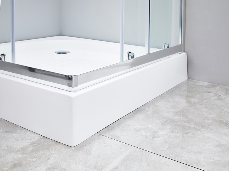 Kepungan Pancuran Mandi Gelongsor Bilik Mandi Kaca Terbaja SQ Jelas, Dengan Dulang Kepungan Pancuran Mandi Gelongsor Bilik Mandi Kaca Terbaja SQ Jelas, Dengan Dulang