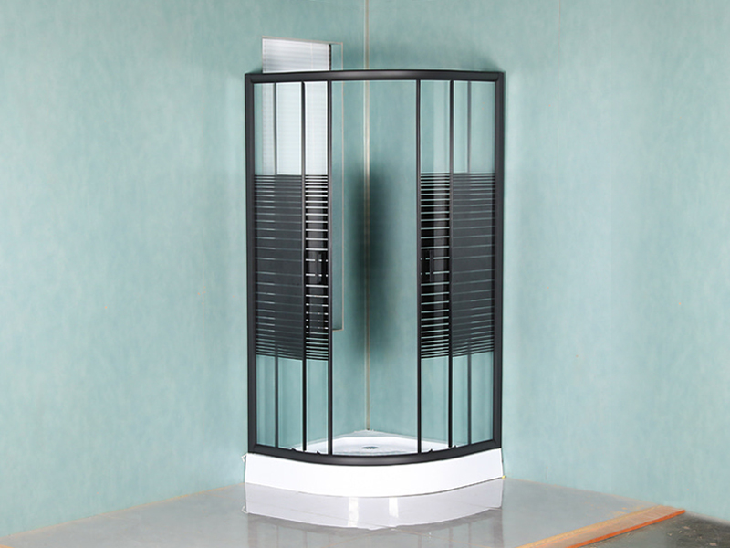 Penutupan Pancuran Mandian Kaca Terbaja SE Bingkai Aluminium Hitam Penutupan Pancuran Mandian Kaca Terbaja SE Bingkai Aluminium Hitam